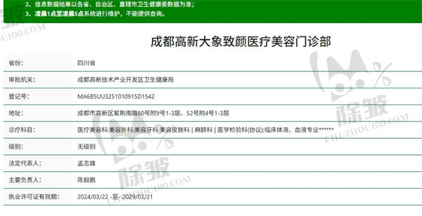 成都高新大象致颜医疗美容门诊部